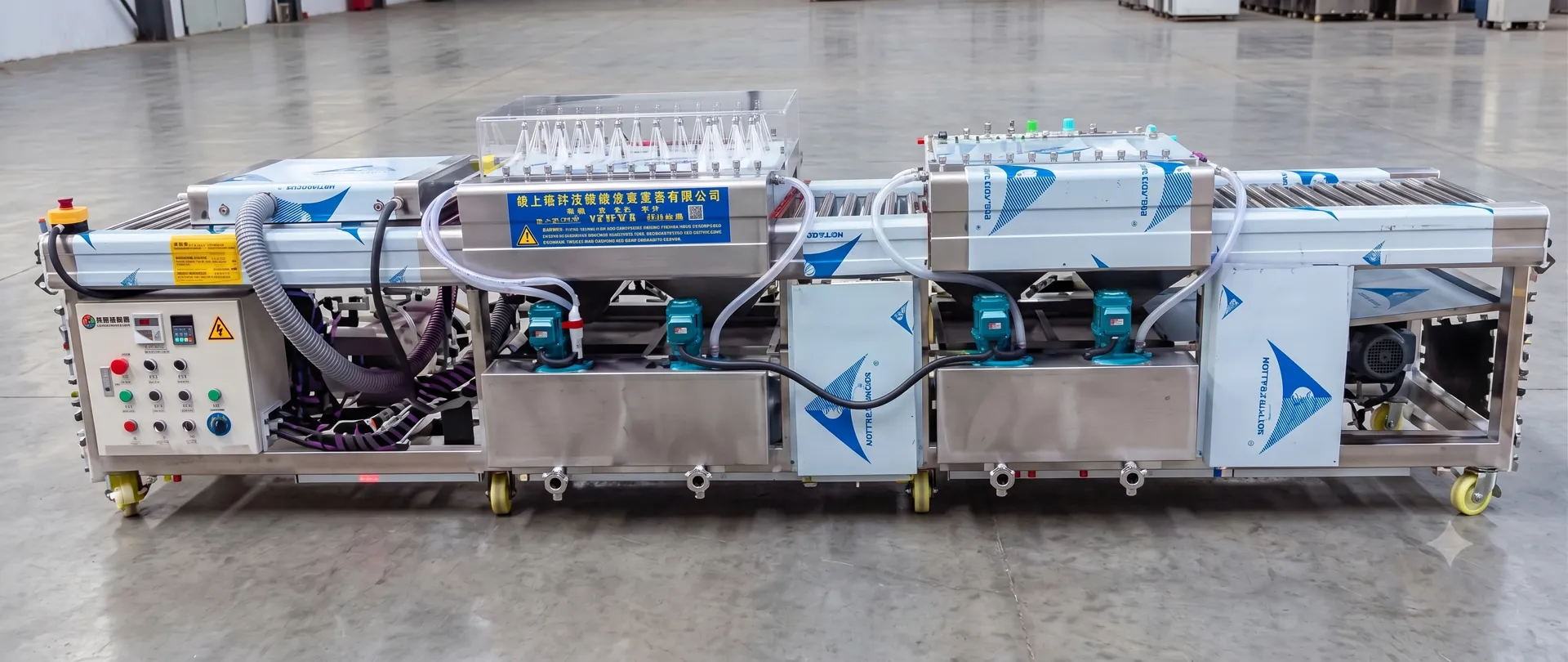 HUITENG glass cleaning machine for doors windows and flat glass